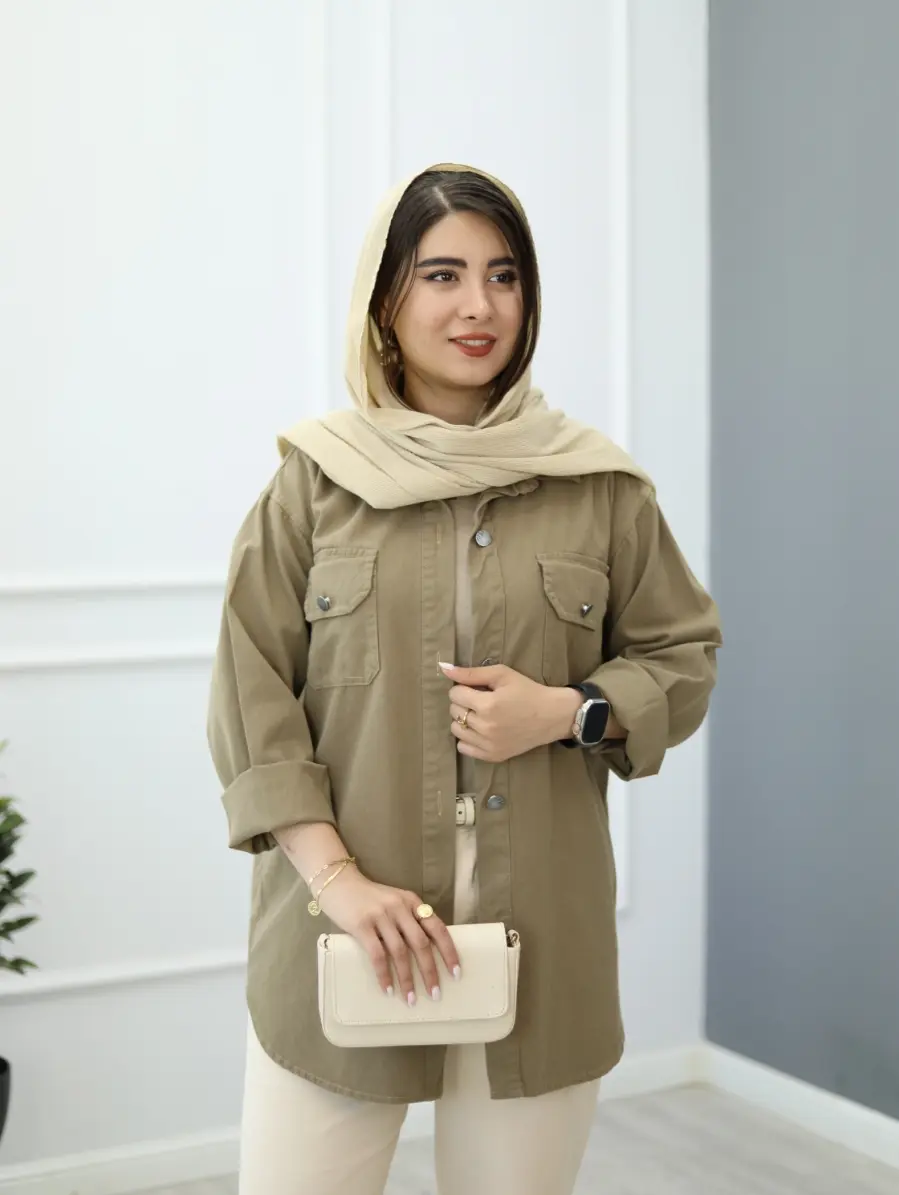 شومیز کتان گلبو
